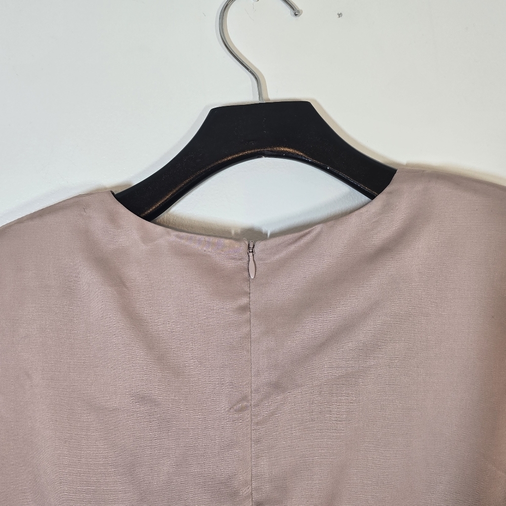 As by DF Mila Shift Dress Satin Mini Parisian Rose Pink XS NWT New - Picture 5 of 9